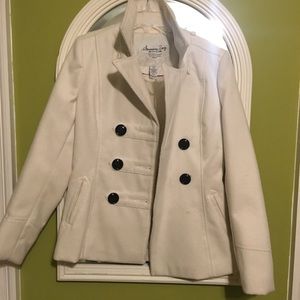AMERICAN RAG WHITE PEACOAT